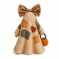 🎃✨Beleuchteter Vintage Patchwork-Geist – Halloween Deko mit warmem Licht, Batteriebetrieb, Farmhouse-Stil