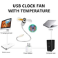 🔥2026er Top-Angebot: 50 % Rabatt🔥 USB-Ventilator mit LED-Uhr und Beleuchtung