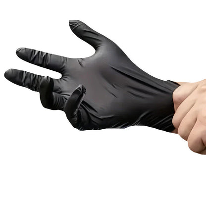 Schwarze Einweg-Nitrilhandschuhe