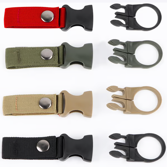 Nylon-Flaschenhalter mit Karabinerhaken (4 Farben im Set)