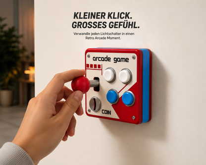 🎮 Retro Arcade Lichtschalter-Cover Verwandle jeden Lichtschalter in einen kleinen Spielmoment