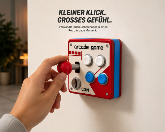 🎮 Retro Arcade Lichtschalter-Cover Verwandle jeden Lichtschalter in einen kleinen Spielmoment