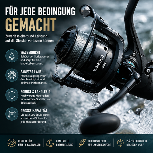 🌀🎣 43% RABATT! Baitrunner-Spinnrolle – Dual-Drag, leise, stabil, für Raubfisch & Friedfisch. 💪