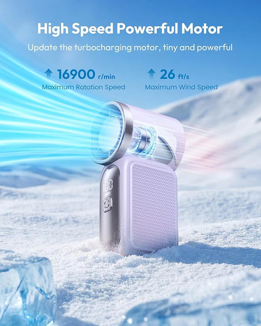 🌀Nur 18.99€ diesen Sommer!!!💨Mini-Handventilator mit LED-Anzeige –👍5-stufiger Turbo-Ventilator im Taschenformat.✨Über USB aufladbar, schnelle Kühlung für Reisen und beim Schminken. Das perfekte Geschenk.  Tragbare Kühlung