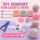 🔥SUPER-ANGEBOT: 50 % RABATT 🎁 ✨ DIY-Set zum Selbermachen von Stressbällen – inkl. 6 Füllungen, 10 transparenten, weichen Hüllen & Dehnwerkzeug – ideal zum Stressabbau für Erwachsene – Squishy-Bastelset