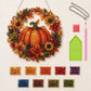 🍂 Herbstlicher Kürbis-Diamantmalerei-Kranz zum Aufhängen – Komplettes DIY-Set