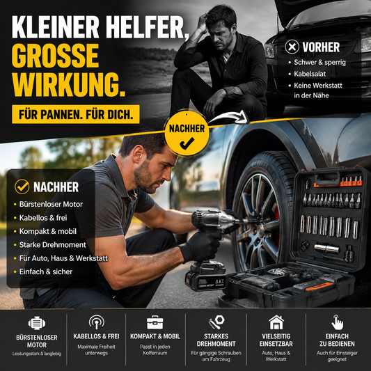 ⚡️💥 Bürstenloser Elektroschrauber – Leistungsstark, langlebig & kabellos für maximale Freiheit! 🔧