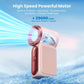 🌀Nur 18.99€ diesen Sommer!!!💨Mini-Handventilator mit LED-Anzeige –👍5-stufiger Turbo-Ventilator im Taschenformat.✨Über USB aufladbar, schnelle Kühlung für Reisen und beim Schminken. Das perfekte Geschenk.  Tragbare Kühlung