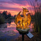Solarbetriebene Drachenkristall-Gartenleuchte – Leuchtende Fantasy-Außendekoration mit Solarpanel