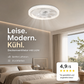 📢📢 50 % RABATT!! 🥳 KOSTENLOSER VERSAND 💞💨 2-in-1-Lautloser, verstellbarer Ventilator mit Fernbedienung und Licht fürs Schlafzimmer