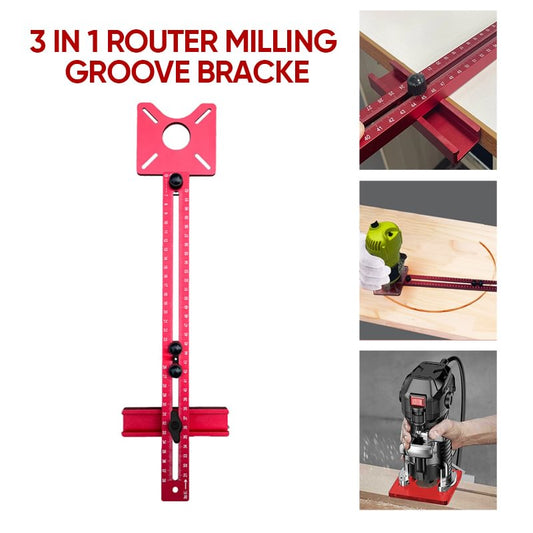 💥Heißer Verkauf 48% RABATT💥3 in 1 Router Fräsen Nut Halterung