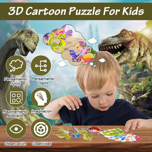 🏆 Sonderpreis am letzten Tag:🧩 Pädagogisches 3D-Cartoon-Puzzle – 57 ineinandergreifende Teile mit farbenfrohen Figuren für kreatives Lernen 🎨👧