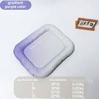 Kühlmatte für Hunde und Katzen – “Ice Silk” Sommer-Kühlbettdecke in Farbverläufen, atmungsaktives, weiches Schlafkissen für Innenböden, Sofas und Autofahrten, waschbar, in verschiedenen Größen erhältlich