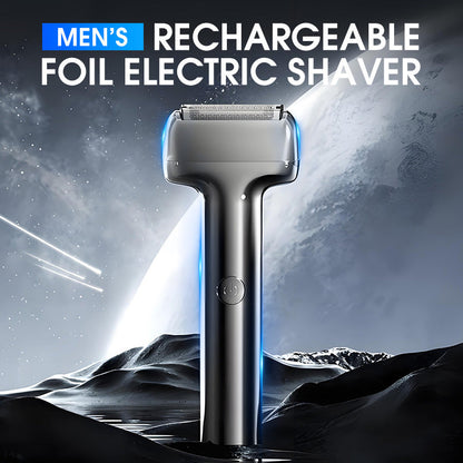 💎🪒 Wiederaufladbarer Folienrasierer für Herren – 60 Min Akku, IPX6 & kabellose Rasuraschbar & Flüsterleise für empfindliche Haut 🧔⚡