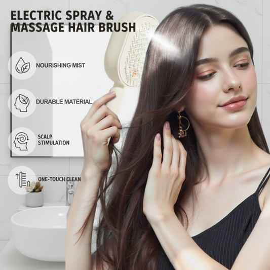 ✨💆‍♀️ Elektrische Sprüh- & Massage-Haarbürste – sanfte Pflege & Entspannung für die Kopfhaut💆♀️✨