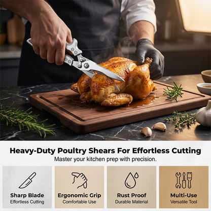 🔥 50 % RABATT – Superrobuste, multifunktionale Küchenschere | Präzises Schneiden, zerlegbar & ideal für Hähnchen, Kräuter und Verpackungen ✂️🍗