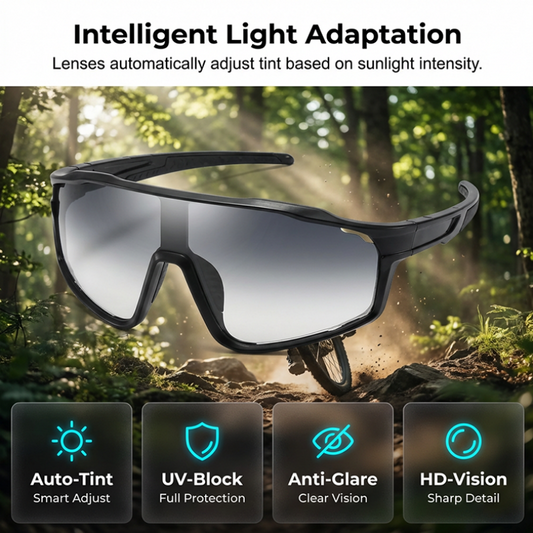 🌟Neu ab 2026: Bis zu 49 % Rabatt!🌟Photochrome Sportbrille für den Outdoor-Einsatz