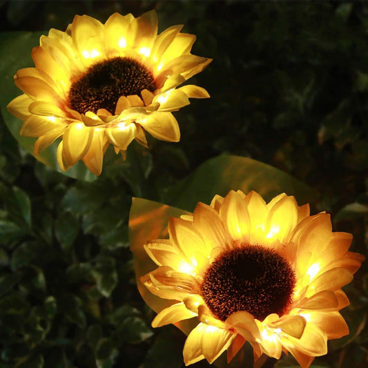 Wasserdichte Solar-Gartenleuchte in Sonnenblumenform