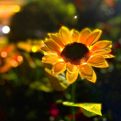 Wasserdichte Solar-Gartenleuchte in Sonnenblumenform