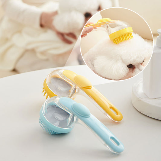 🛁 LIMITED-TIME 50% RABATT! 🐶 Tierbadbürste – Langer Griff, Shampoo-Spender, 2 Bürstenkopf-Optionen 🧴