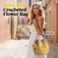 🌻 Handgefertigte Häkeltasche mit Blumenmuster – leichte Baumwollmischung, geräumig & boho – perfekt für Sommer & Strand