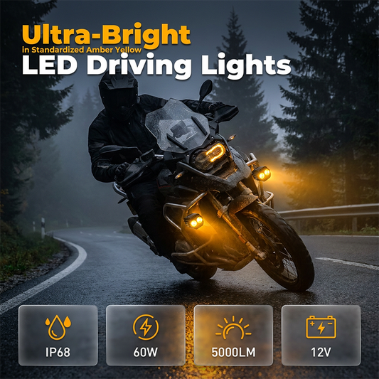 📢📢 50 % RABATT!! ⏰ Zweifarbiger LED-Motorradscheinwerfer
