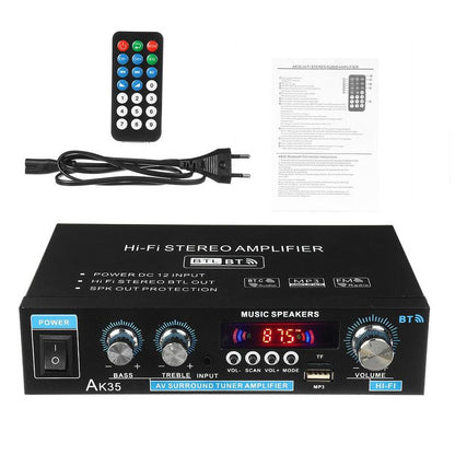 2-Kanal-Mini-Hi-Fi-Verstärker mit 600 W, digitalem Bluetooth-Audio und UKW-Radio