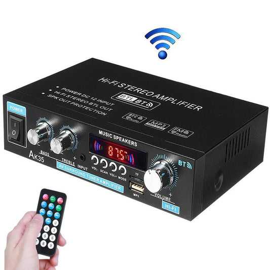 2-Kanal-Mini-Hi-Fi-Verstärker mit 600 W, digitalem Bluetooth-Audio und UKW-Radio