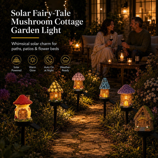 ⏳ Zeitlich begrenztes Sonderangebot ⏰Märchenhafte Solar-Gartenleuchte im Pilzhäuschen-Design
