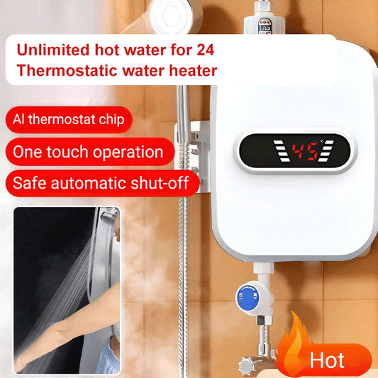 Dusch-Wasserheizer 3500W mit LCD-Display 3 Sekunden Heizzeit ECHTES Konstanttemperatur-System für Badezimmer Ferienhäuser & Hotels