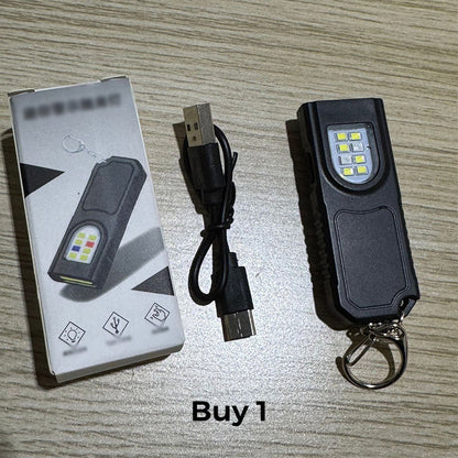 Mini-Schlüsselanhänger-Taschenlampe mit Magnetfuß