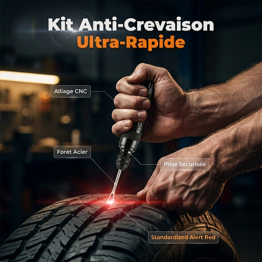 Schlauchlosreifen-Reparaturset in einem Aluminiumkoffer