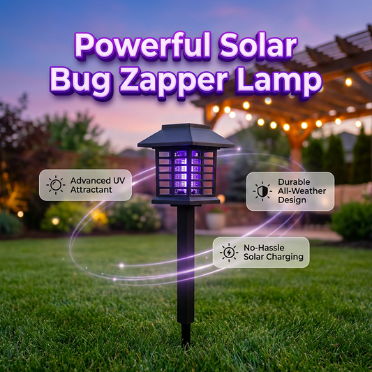 🔥🦟 49% RABATT! Automatic LED Solar Mosquito Killer Lamp – UV-Licht lockt an, Stromschlag tötet – ohne Gift, ohne Geruch. 🌙💪