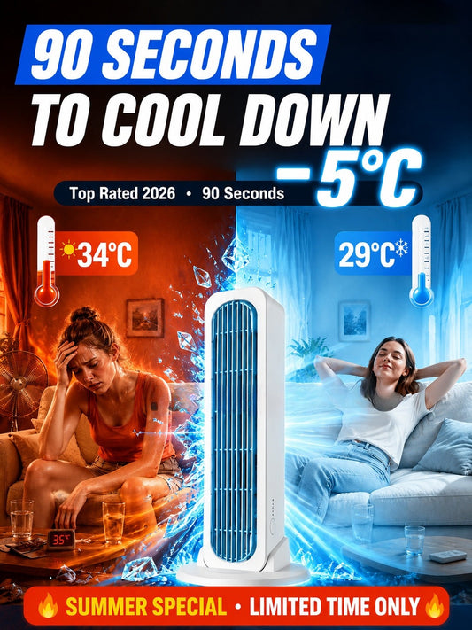 ❄️【Kühlt den gesamten Raum in 90 Sekunden】Turmventilator – ein Luftkühler, der sowohl aufrecht als auch horizontal verwendet werden kann.