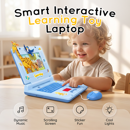 💻 42% RABATT! 🧸 Interaktiver Simulations-Spielzeug-Laptop – Lichter, Töne & Lernspiele – Fördert spielerisch Kreativität & Motorik bei Kindern 🎵