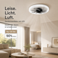 📢📢 50 % RABATT!! 🥳 KOSTENLOSER VERSAND 💞💨 2-in-1-Lautloser, verstellbarer Ventilator mit Fernbedienung und Licht fürs Schlafzimmer